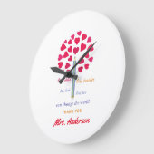 大きな鉛筆の木/先生鑑賞 ラージ壁時計 (傾斜)