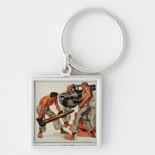 大きな銃を装填するセーラーハンクス キーホルダー (正面)