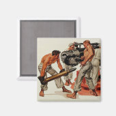 大きな銃を装填するセーラーハンクス マグネット (正面/裏面)