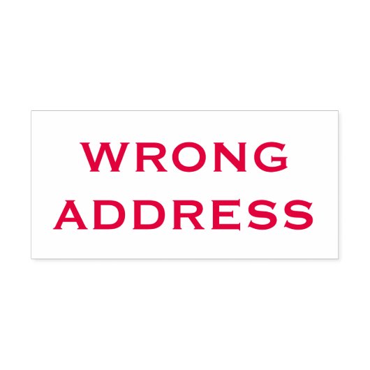 大きな間違ったアドレス不明 セルフインキングスタンプ (デザイン)