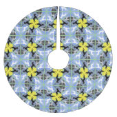 大きな陰気なパターン ブラッシュドポリエステルツリースカート (正面)