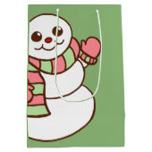 大きな雪だるまギフトバッグ ミディアムペーパーバッグ (裏面)
