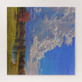 大きな雲と美しいイリノイの農場のシーン ジグソーパズル (横)