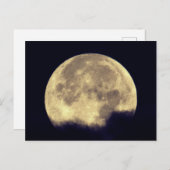 大きな雲の中の満月 ポストカード (正面/裏面)