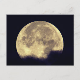 大きな雲の中の満月 ポストカード