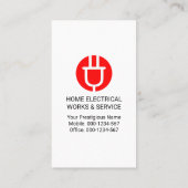 大きな電源プラグの電荷 名刺 (裏面)