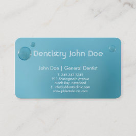 大きな青いバブルロゴの歯科の名刺 名刺
