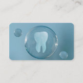 大きな青いバブルロゴの歯科の名刺 名刺 (裏面)