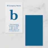 大きな青いモノグラム 名刺 (正面/裏面)