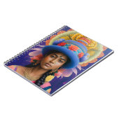 大きな青い帽子を持つアジアの王女 ノートブック (左側)