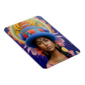 大きな青い帽子を持つアジアの王女 マグネット (右側)