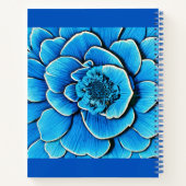 大きな青い椿の花のジャーナル ノートブック (裏面)