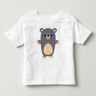 大きな青い漫画のクマの子供Tシャツ トドラーTシャツ