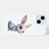大きな青い目のかわいい白いウサギ Case-Mate iPhoneケース (裏面 (横))