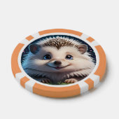 大きな青い目をした可愛いハリネズミ ポーカーチップ (シングル)