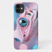 大きな青い目をした、かわいい小さなピンクのトカゲ Case-Mate iPhoneケース (裏面)