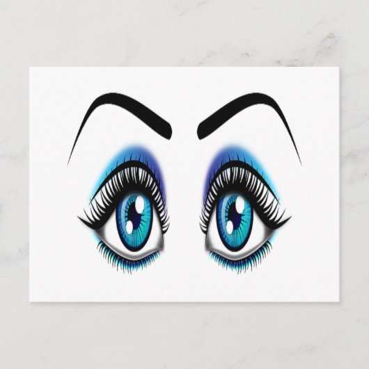 大きな青い目 ポストカード (正面)