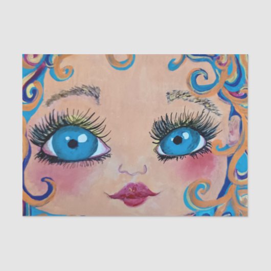 大きな青い目 薄葉紙 (正面)