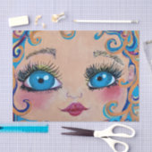 大きな青い目 薄葉紙 (クラフト)