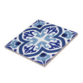 大きな青い花をタイル タイル (側面)