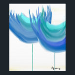 「大きな青い花」 ポスター<br><div class="desc">抽象芸術の花のデザインで白の青の色合い。あなたの家やオフィスの任意の部屋に色の素敵なパンチを追加する。同じデザインで他の製品を探す</div>