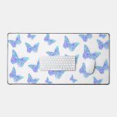 大きな青い蝶 デスクマット (キーボード&マウス)
