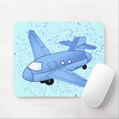 大きな青い飛行機 マウスパッド (マウス)