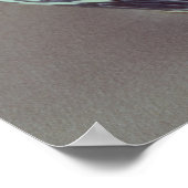 大きな青と白の明花瓶 ポスター (角)