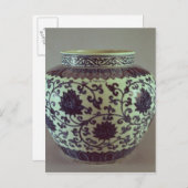 大きな青と白の明花瓶 ポストカード (正面/裏面)