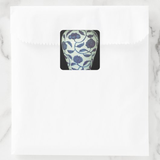 大きな青と白の花瓶、ジャイジン時代 スクエアシール (バッグ)