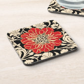 大きな青の椿の花 コースター (左側)