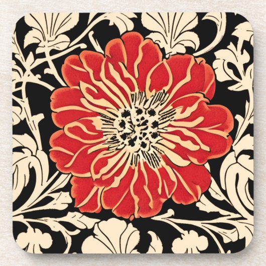 大きな青の椿の花 コースター (正面)