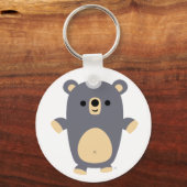 大きな青の漫画クマのキーチェーン キーホルダー (正面)