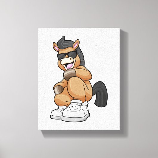 大きな靴を履いた馬 キャンバスプリント (正面)