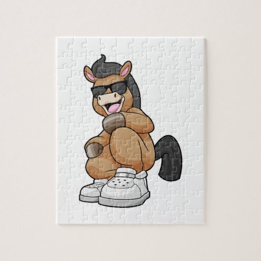 大きな靴を履いた馬 ジグソーパズル (縦)