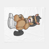 大きな靴を履いた馬 フリースブランケット (正面(横))