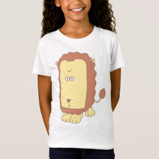大きな顔のユニークなライオン Tシャツ