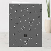 大きな風船と紙吹雪のカード カード (裏面)