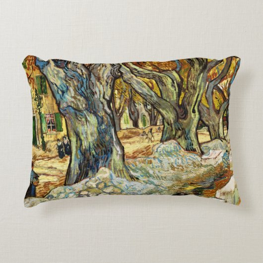 大きな飛行機の木々Vincent Vanゴッホ アクセントクッション (正面)