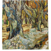 大きな飛行機の木々Vincent Vanゴッホ シャワーカーテン (正面)