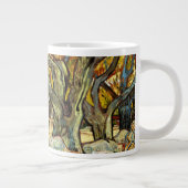 大きな飛行機の木々Vincent Vanゴッホ ジャンボコーヒーマグカップ (右)