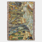 大きな飛行機の木々Vincent Vanゴッホ スローブランケット (正面縦)