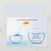 大きな飛躍のビジネス移転のお知らせ 案内状 (正面/裏面)