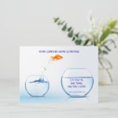 大きな飛躍のビジネス移転のお知らせ 案内状 (スタンド正面)