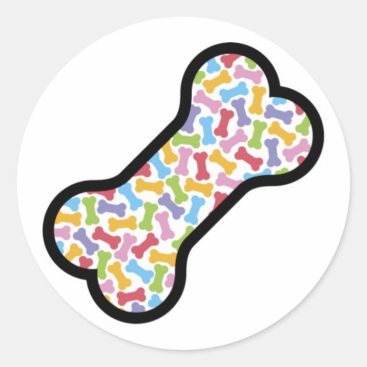 大きな骨 ラウンドシール (正面)