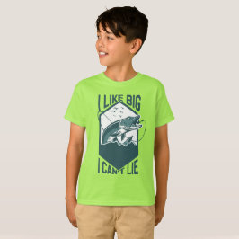 大きな魚が好きで嘘もつけない パイクフィッシング Tシャツ