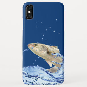大きな魚が水から飛び出す iPhone XS MAXケース