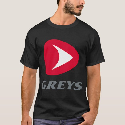 大きな魚のためのグレー・フック・アップ・ギア Tシャツ (正面)