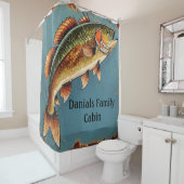 大きな魚のシャワパーソナライズされたーカーテン シャワーカーテン (インサイチュ)