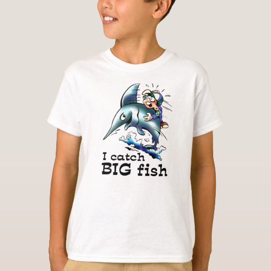 大きな魚の子どもおもしろいTシャツを見る Tシャツ (正面)